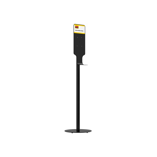 This all-metal stand with a weighted base enables free-standing hand sanitizer placement for easy access anywhere. Multi-solution stand allows for both Autofoam Dispensers and Metal Brackets to be mounted.