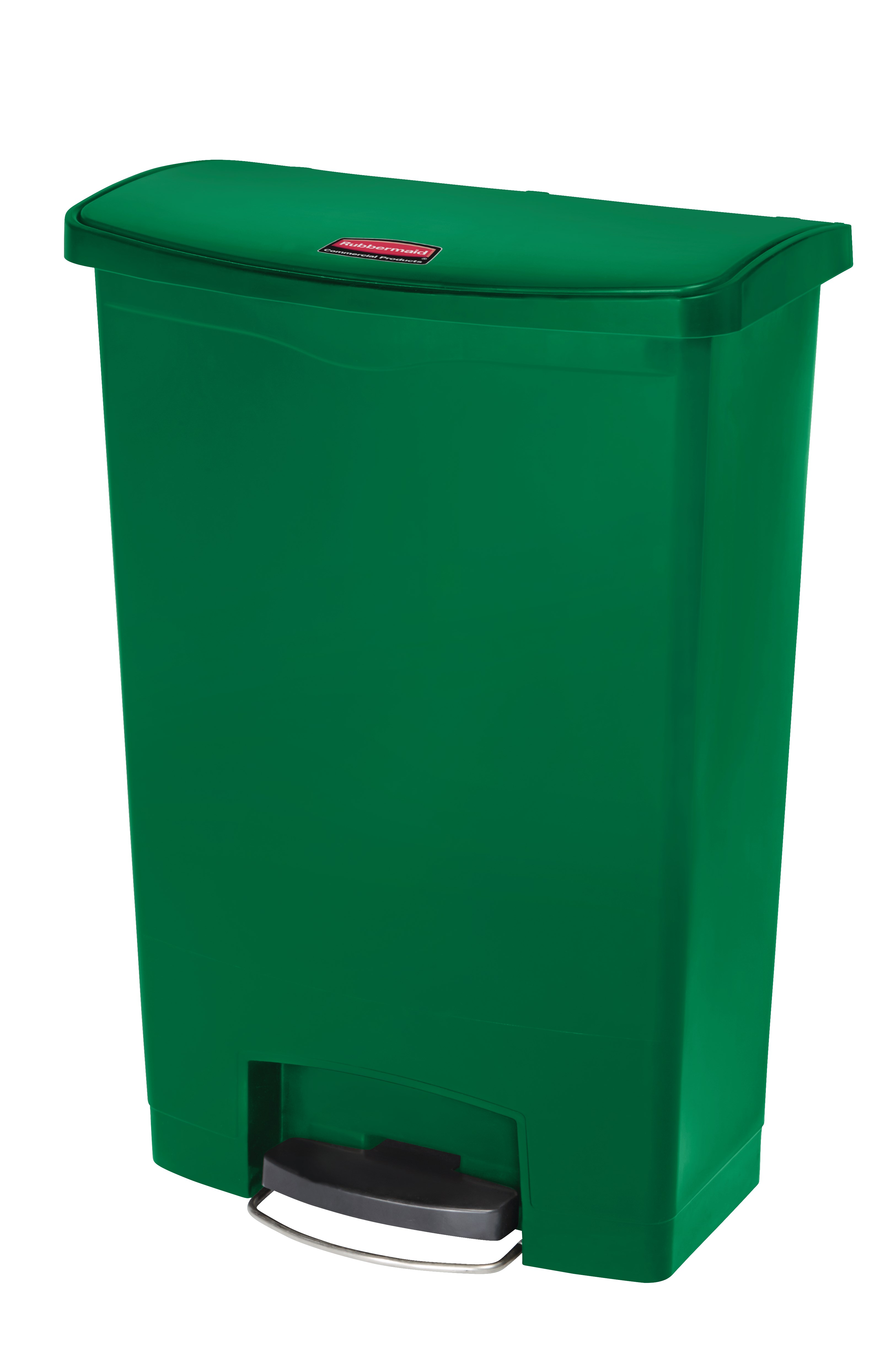 The Rubbermaid Commercial Streamline®  Step-On Container features a slim profile and small footprint to fit in tightest spaces. Streamline®  Step-On containers are constructed with premium-quality materials and meet the needs of any environment with efficiency, safety, and durability.