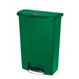 The Rubbermaid Commercial Streamline®  Step-On Container features a slim profile and small footprint to fit in tightest spaces. Streamline®  Step-On containers are constructed with premium-quality materials and meet the needs of any environment with efficiency, safety, and durability.
