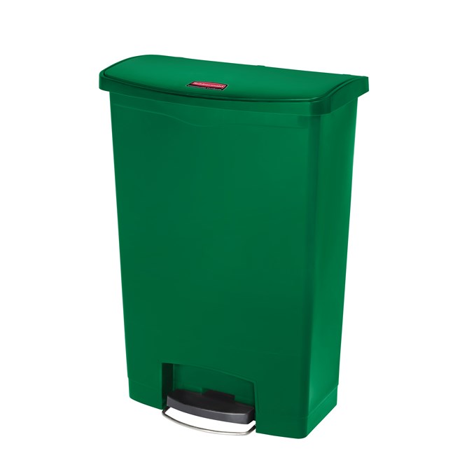 The Rubbermaid Commercial Streamline®  Step-On Container features a slim profile and small footprint to fit in tightest spaces. Streamline®  Step-On containers are constructed with premium-quality materials and meet the needs of any environment with efficiency, safety, and durability.