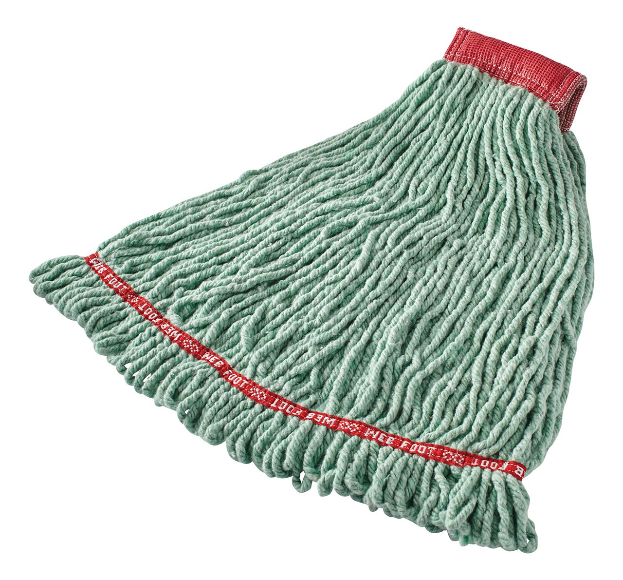 Web Foot® Blend Shrinkless Mop is made from a balanced 4-ply blend of cotton and synthetic yarn for high absorbency that is ideal for general purpose mopping.