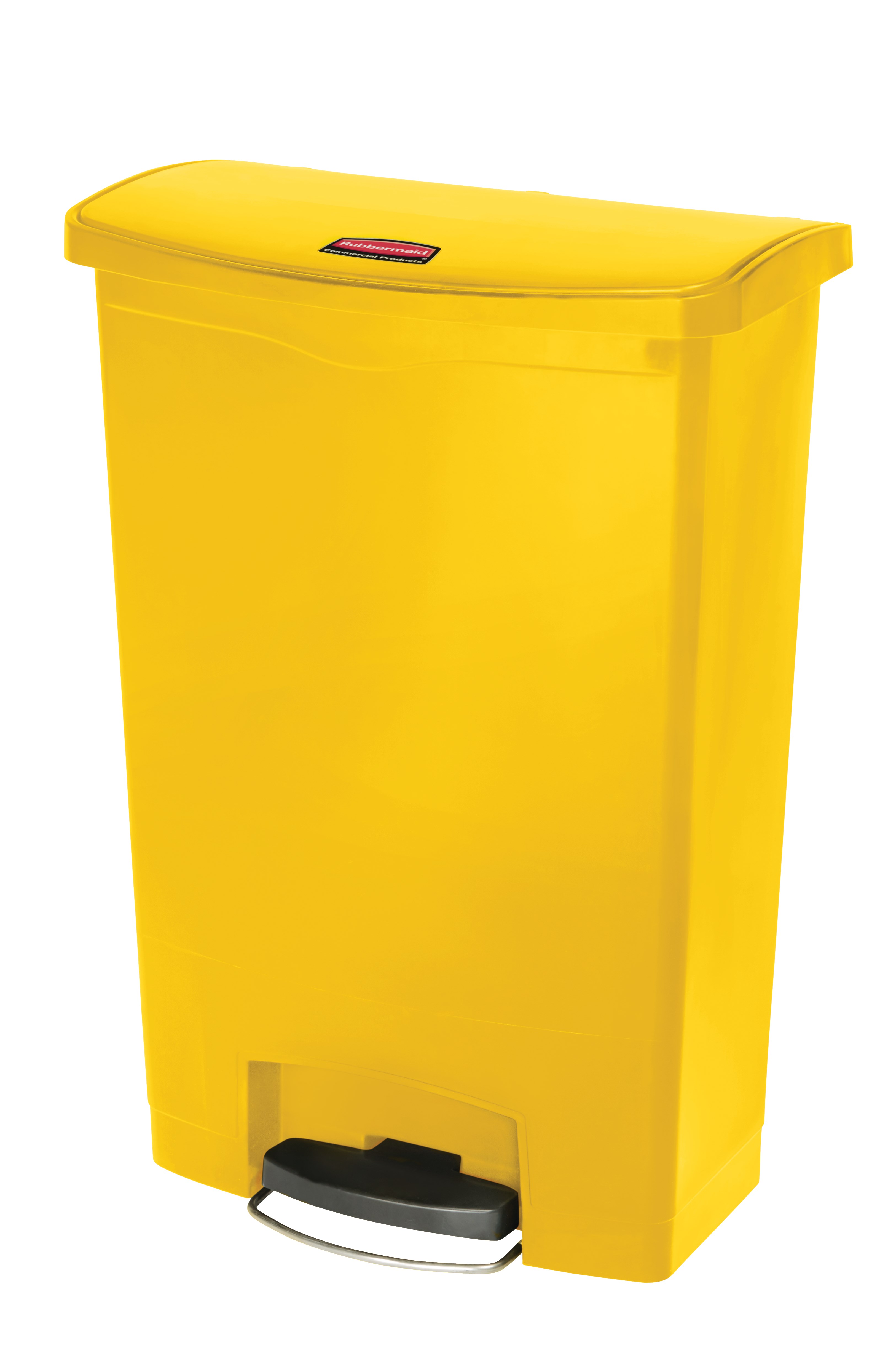 The Rubbermaid Commercial Slim Jim® Step-On Container features a slim profile and footprint to fit in tightest spaces. Slim Jim® Step-On containers are constructed with premium-quality materials and meet the needs of any environment with efficiency, safety, and durability.