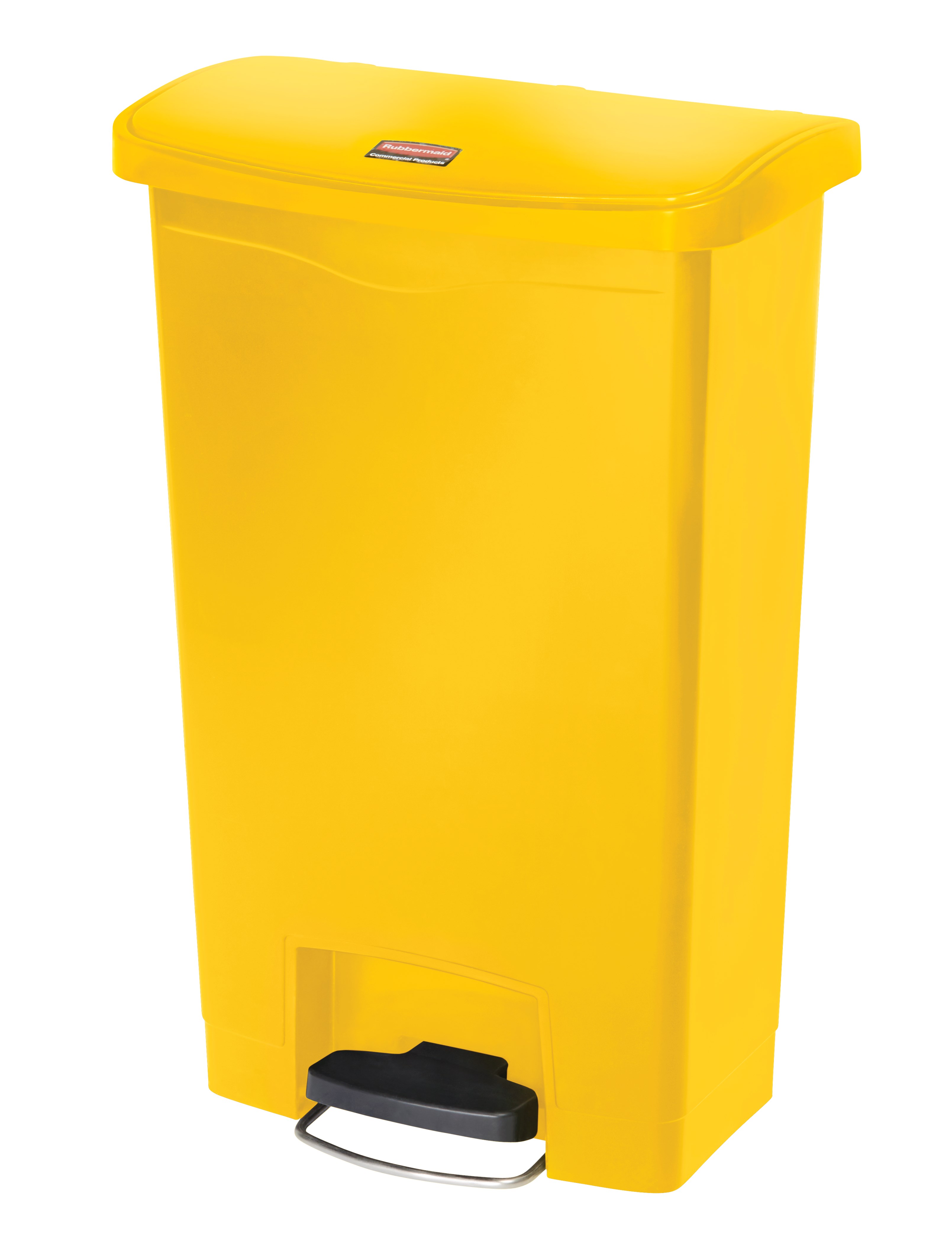 The Rubbermaid Commercial Slim Jim® Step-On Container features a slim profile and footprint to fit in tightest spaces. Slim Jim® Step-On containers are constructed with premium-quality materials and meet the needs of any environment with efficiency, safety, and durability.