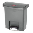 The Rubbermaid Commercial Slim Jim® Step-On Container features a slim profile and footprint to fit in tightest spaces. Slim Jim® Step-On containers are constructed with premium-quality materials and meet the needs of any environment with efficiency, safety, and durability.