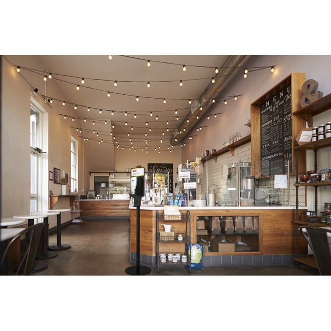 This all-metal stand with weighted base enables free-standing AutoFoam dispenser placement for proper hand hygiene anywhere.