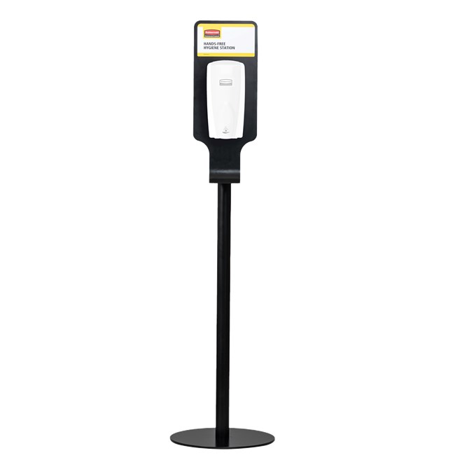 This all-metal stand with weighted base enables free-standing AutoFoam dispenser placement for proper hand hygiene anywhere.