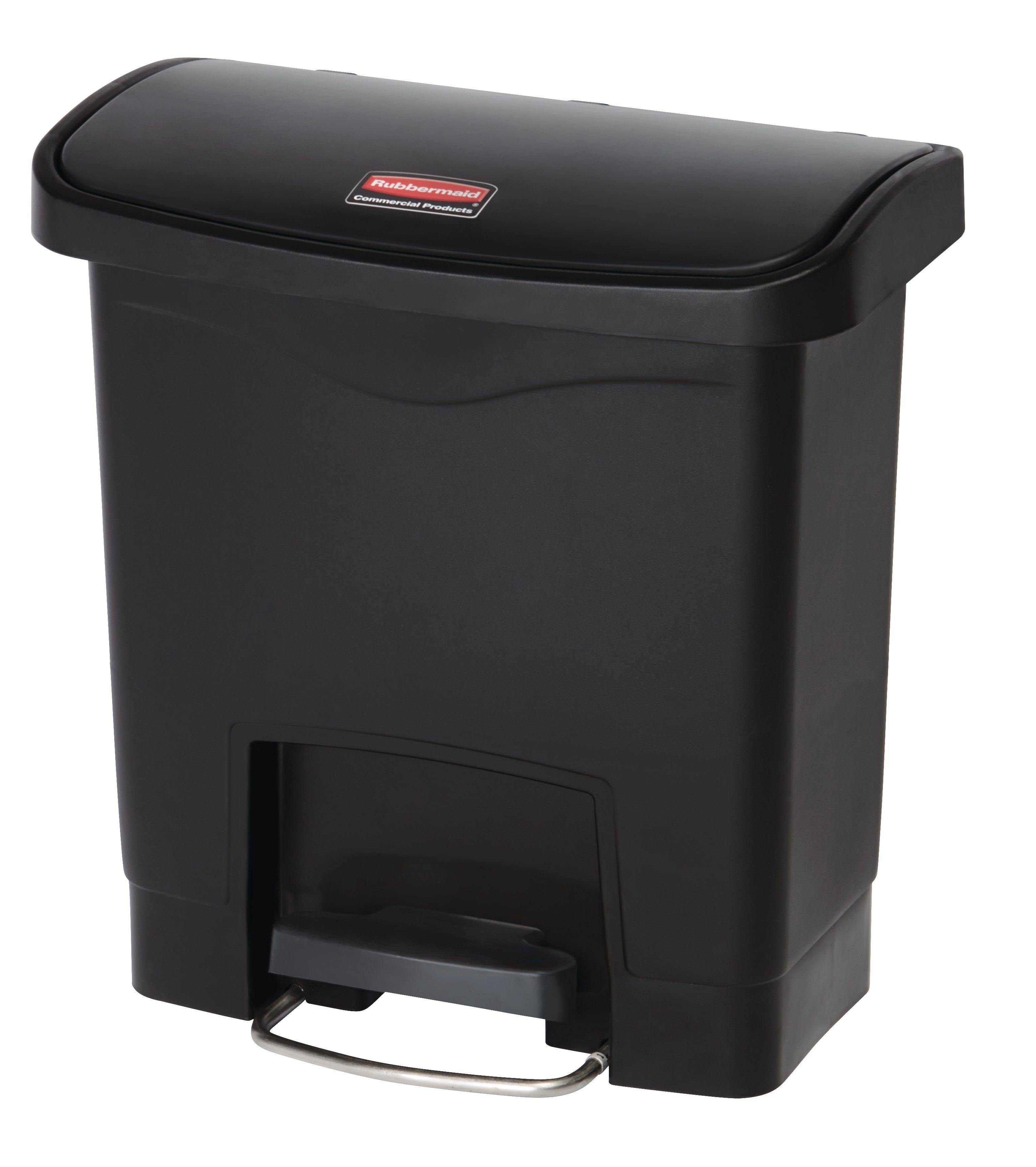 The Rubbermaid Commercial Streamline®  Step-On Container features a slim profile and small footprint to fit in tightest spaces. Streamline®  Step-On containers are constructed with premium-quality materials and meet the needs of any environment with efficiency, safety, and durability.