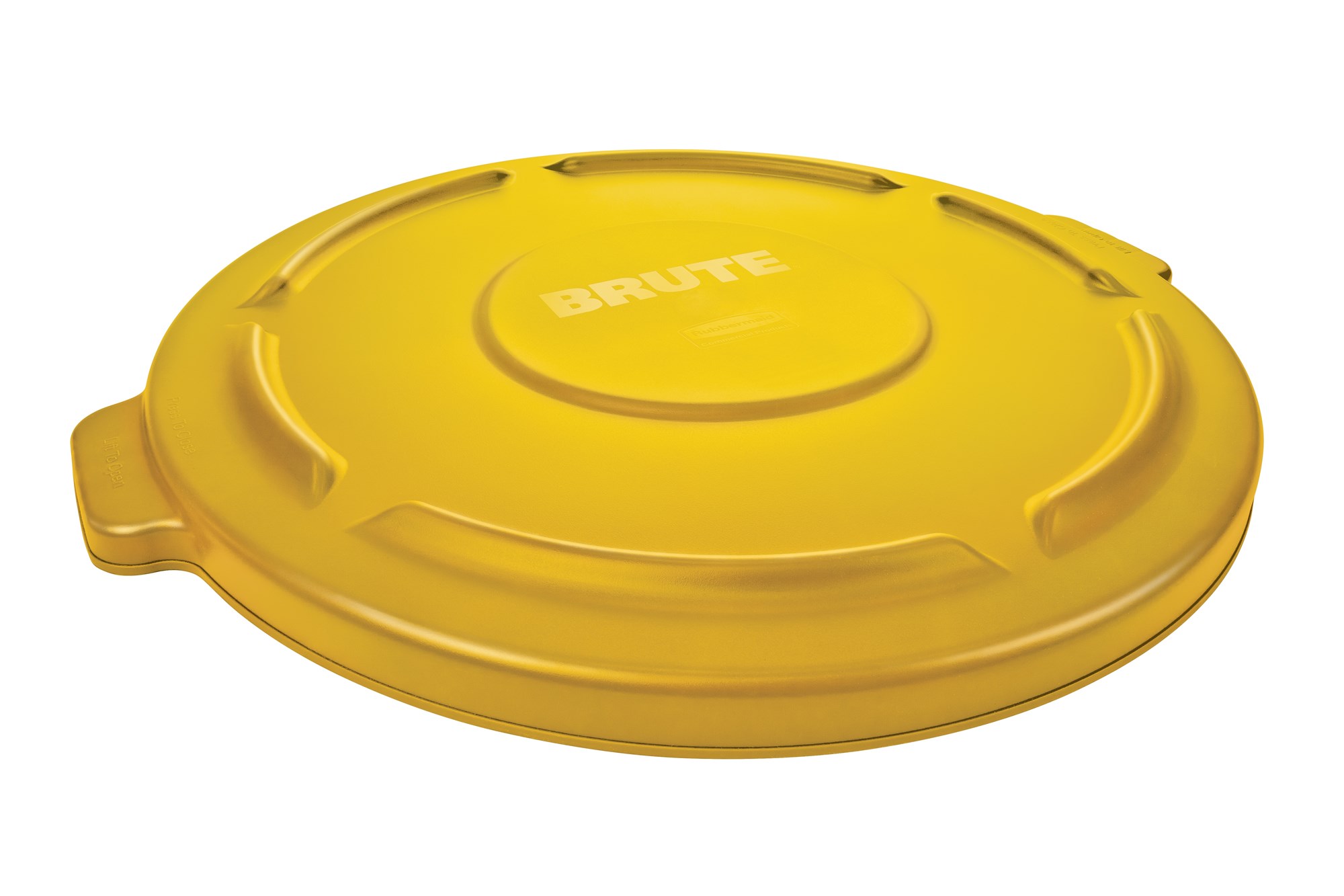 The Rubbermaid Commercial BRUTE® Self-Draining Lids feature self-draining channels that prevent water from pooling.