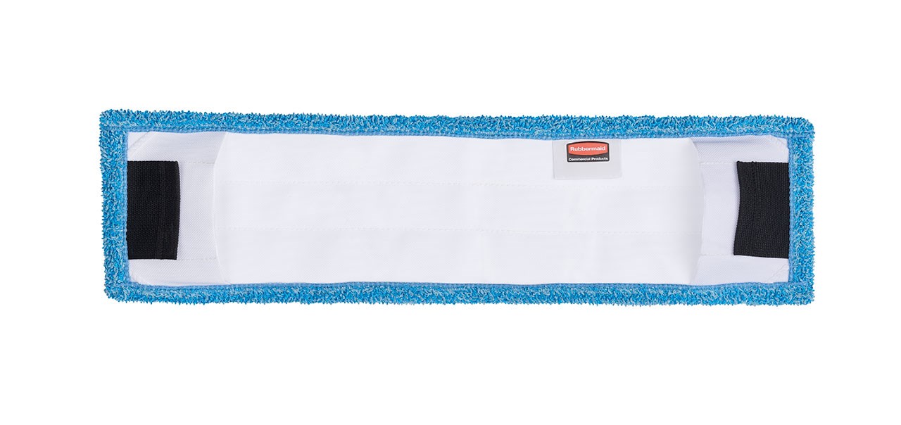 Adaptable Flat Mop Pad 有助於提高清潔效果，並可透過拉片或口袋與 Adaptable Flat Mop Frame 相連，在大空間使用兩種款式的超細纖維拖把。