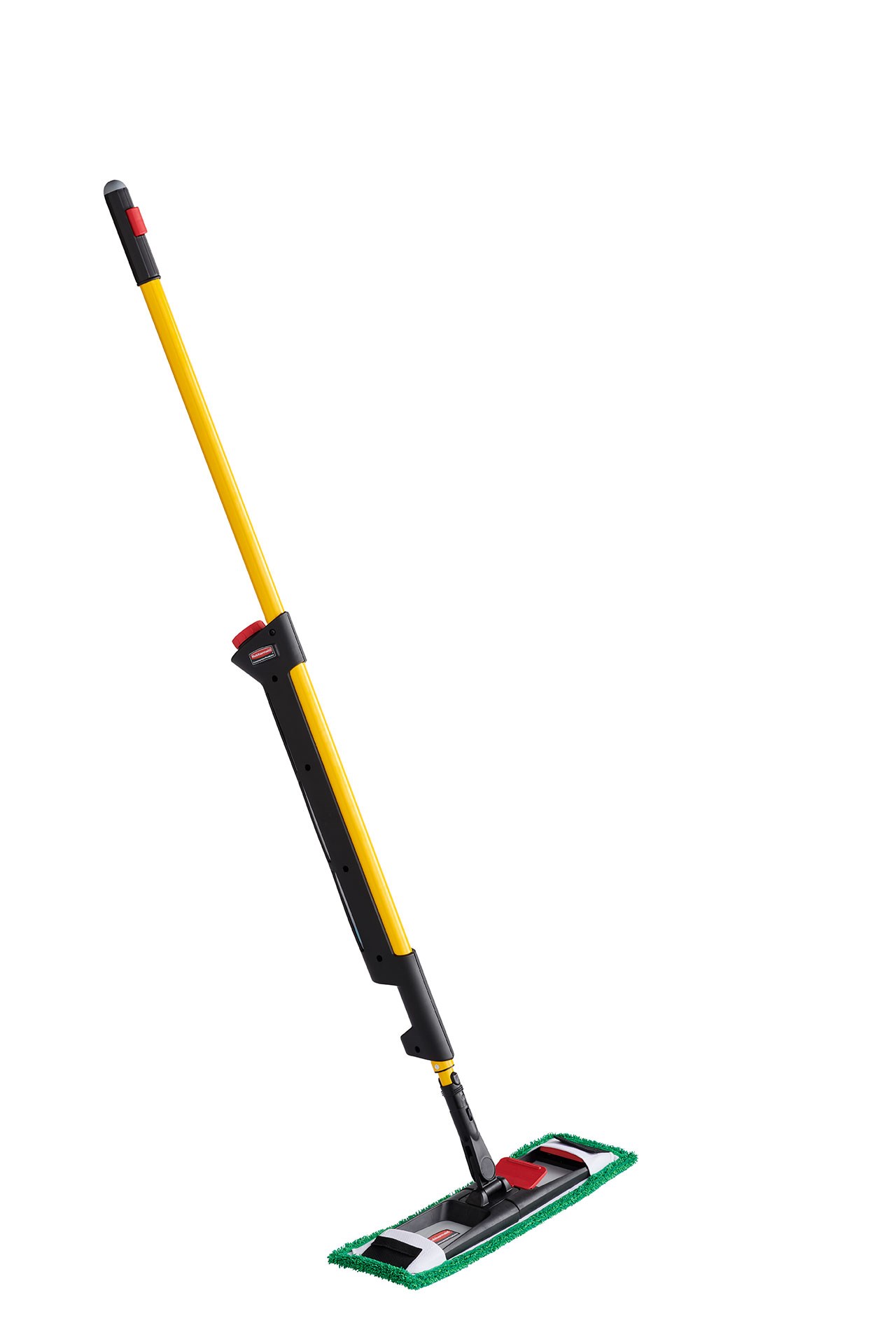 The Adaptable Flat Mop Pad helps improve cleaning efficacy and connects to the Adaptable Flat Mop Frame via tabs or pockets for two styles of microfiber mopping in large spaces.