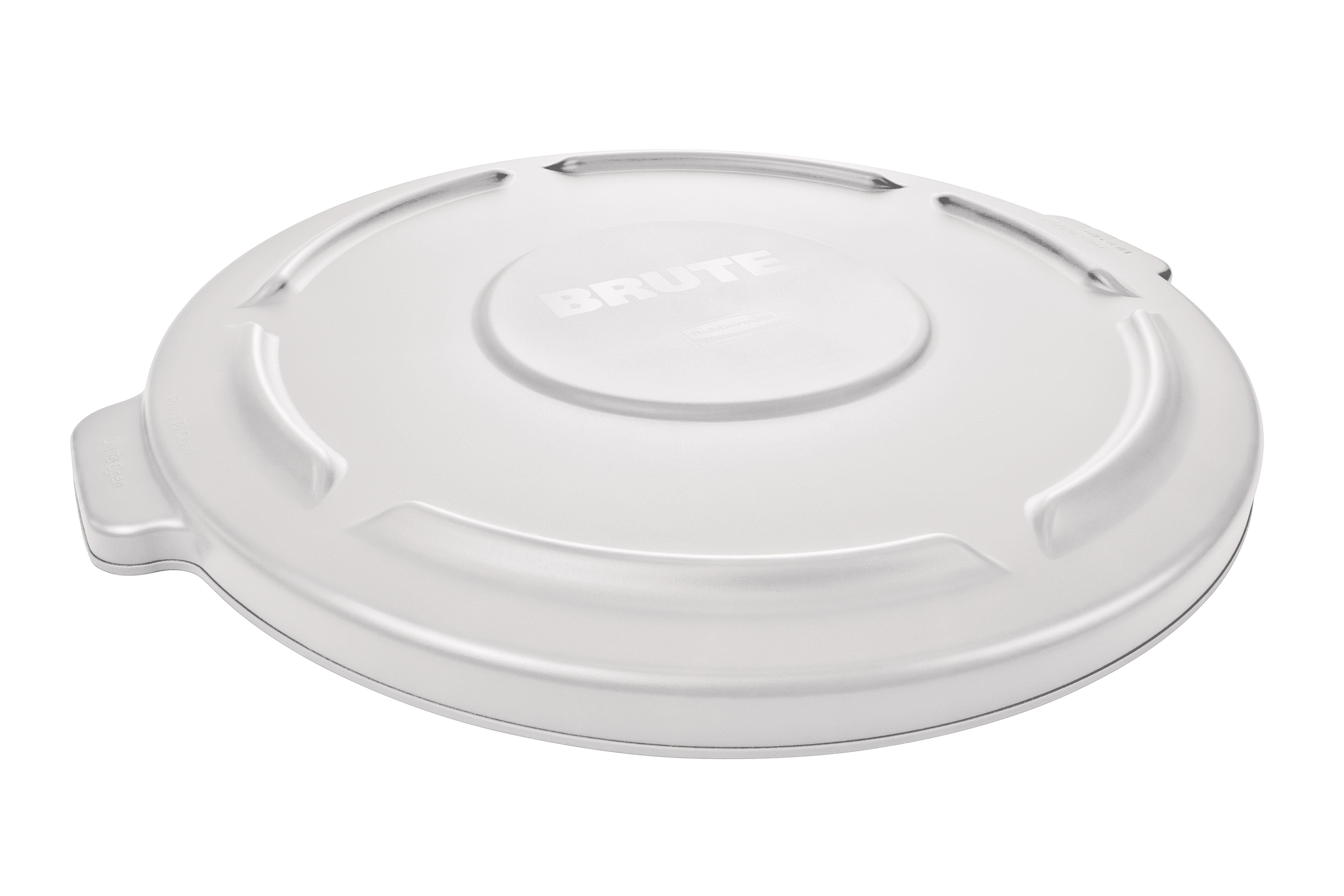 Rubbermaid Commercial BRUTE® Self-Draining Lids（ラバーメイド コマーシャル BRUTE® セルフドレインリッド）は、水が溜まるのを防ぐセルフドレインチャンネルを備えています。