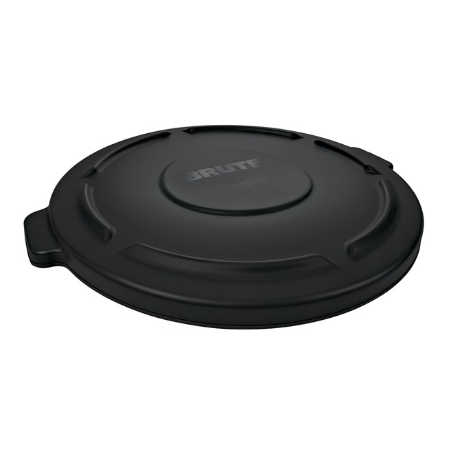 The Rubbermaid Commercial BRUTE® Self-Draining Lids feature self-draining channels that prevent water from pooling.