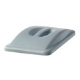 A variety of Slim Jim lids are available to help facilitate waste and recycling sortation