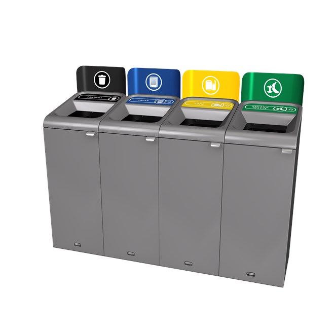 The Rubbermaid Commercial Configure™ Waste Receptacle Trash Can Sign helps increase waste management compliance.