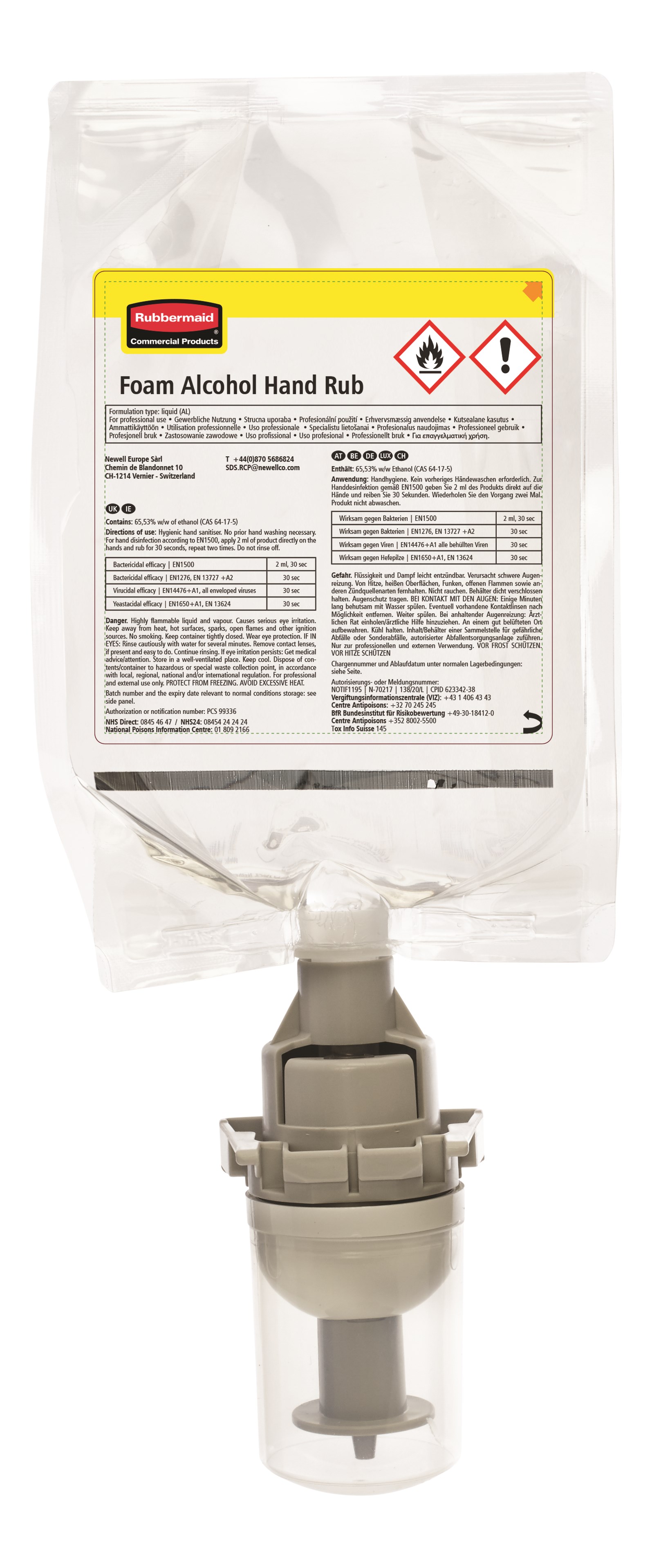 Formulazione ad asciugatura rapida con alcol che uccide il 99,99% dei germi più comuni.