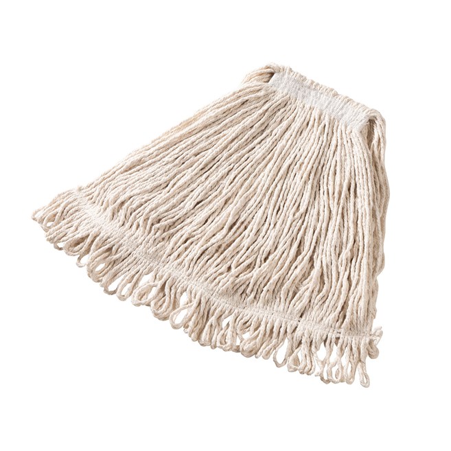 Super Stitch® Cotton Mop is an economical, general-purpose mop with a yarn tailband for improved floor coverage with each stroke.