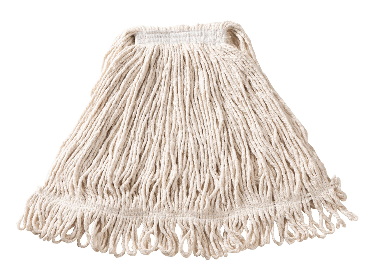 Super Stitch® Cotton Mop is an economical, general-purpose mop with a yarn tailband for improved floor coverage with each stroke.