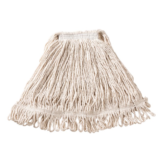 Super Stitch® Cotton Mop is an economical, general-purpose mop with a yarn tailband for improved floor coverage with each stroke.