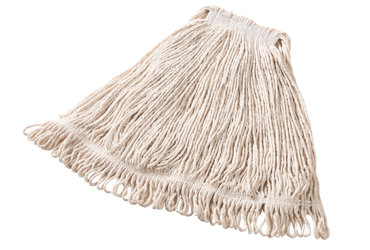 24 OZ Super Stitch® Cotton Wet Mop, 1" Headband, White