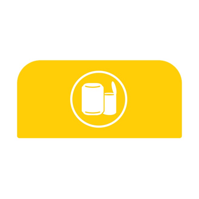 The Rubbermaid Commercial Configure™ Waste Receptacle Trash Can Sign helps increase waste management compliance.
