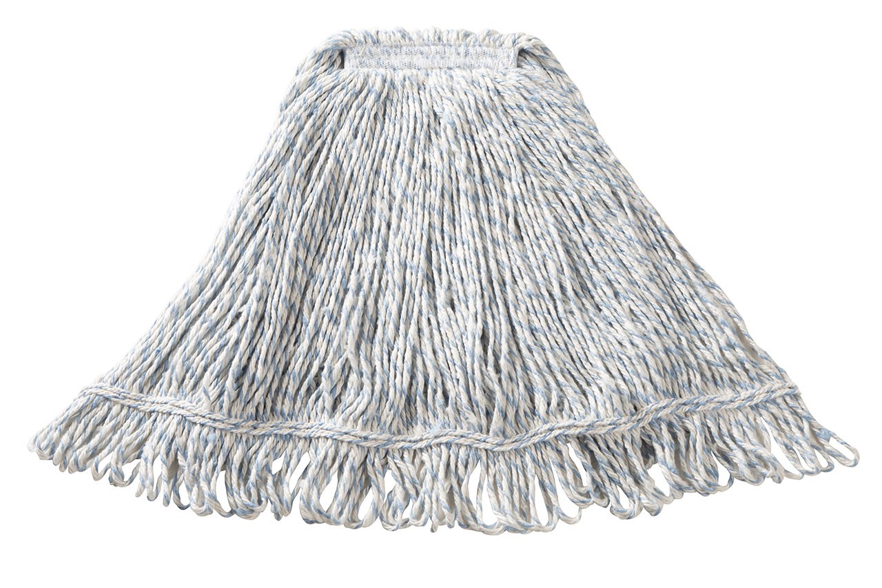 Super Stitch® Blend Mop is a floor finish applicator with a yarn tailband for improved floor coverage with each stroke.