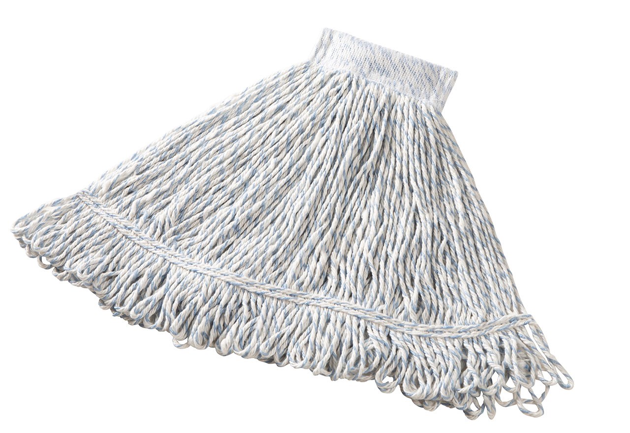 Super Stitch® Blend Mop is a floor finish applicator with a yarn tailband for improved floor coverage with each stroke.