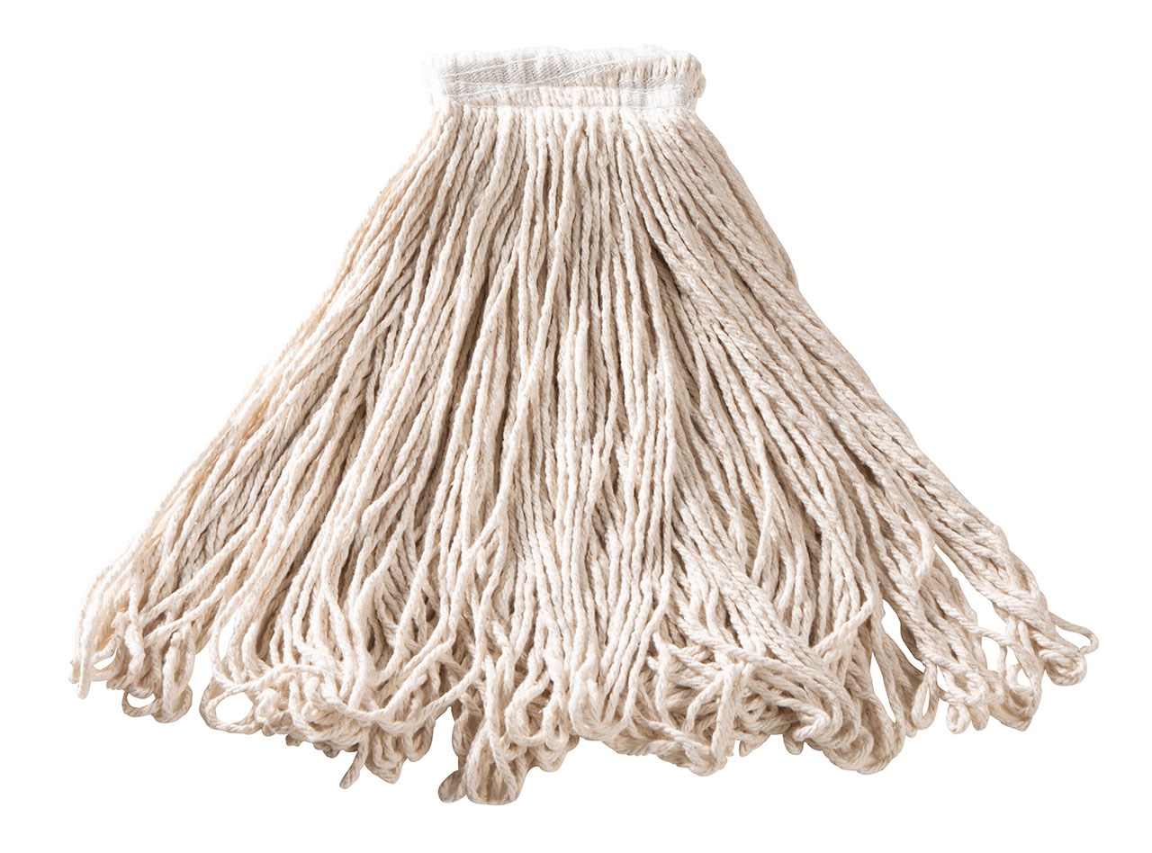 Universal Headband Cotton Mop is an economical, all-purpose mop for general cleaning.