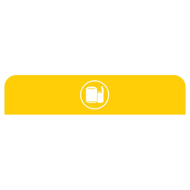 The Rubbermaid Commercial Configure™ Waste Receptacle Trash Can Sign helps increase waste management compliance.