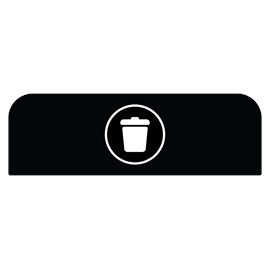 The Rubbermaid Commercial Configure™ Waste Receptacle Trash Can Sign helps increase waste management compliance.