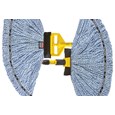 Maximizer™ Wet Mop's unique design delivers the industry-leading mop spread, providing 30% more floor coverage than the standard wet mop.