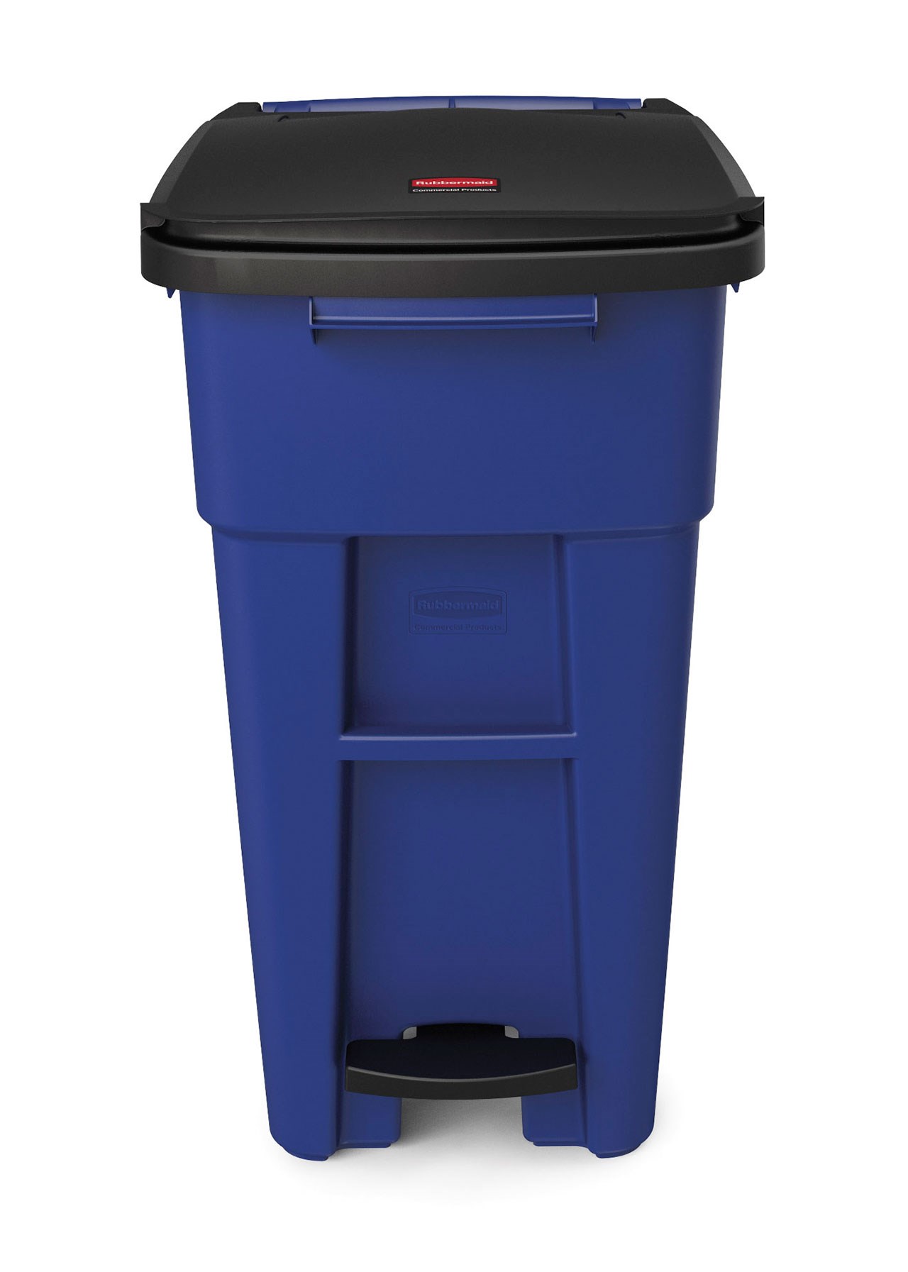 The Rubbermaid Commercial BRUTE® Step-On Rollouts are designed to make managing facility waste easier. With one step, the pedal lifts the lid and allows for hands-free waste disposal.