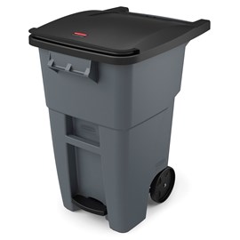 Step-On Rollouts are designed to make managing facility waste easier. With one step, the pedal lifts the lid and allows for hands-free waste disposal.
