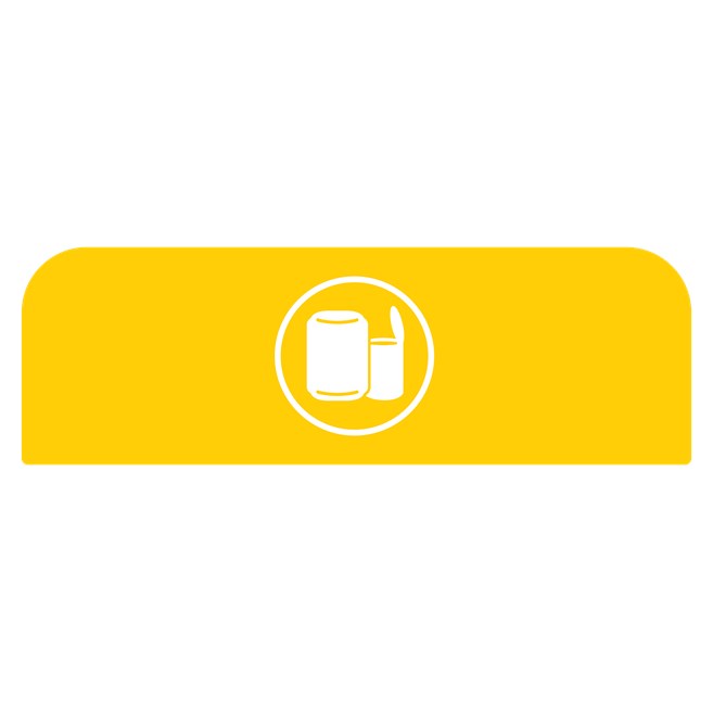 The Rubbermaid Commercial Configure™ Waste Receptacle Trash Can Sign helps increase waste management compliance.