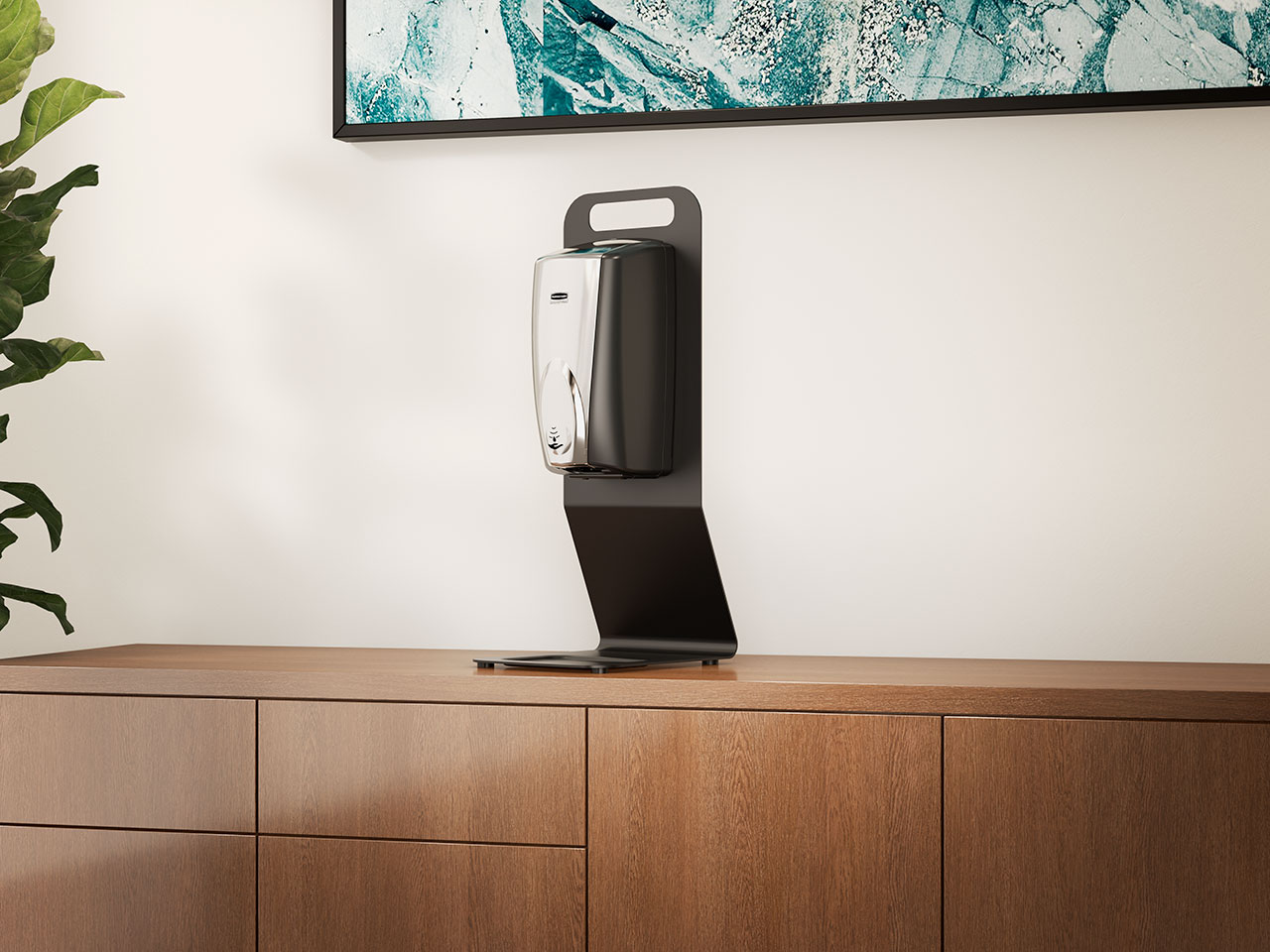 The AutoFoam Countertop Station is a lightweight and portable solution for touch-free hand sanitiser dispensing anywhere.