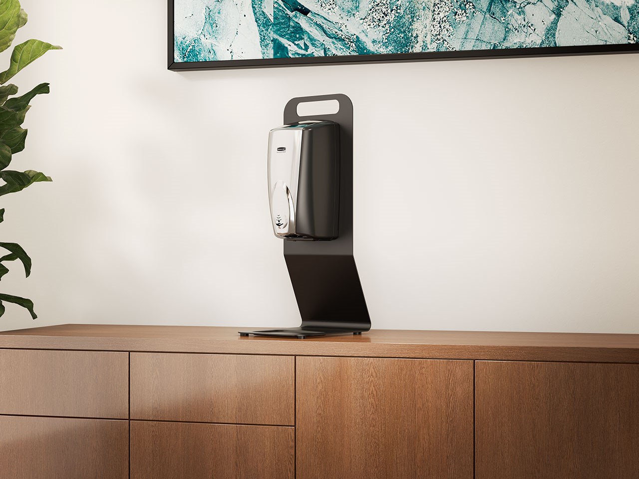 The AutoFoam Tabletop Station is a lightweight and portable solution for touch-free hand sanitizer dispensing anywhere.