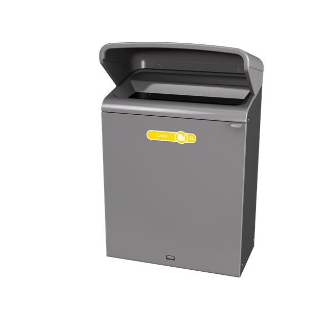 Configure™ with Rain Hood Decorative Waste Containers make it easy to recycle in any environment with recycling labels that visually display each waste stream. The rain hood offers added protection again outdoor elements, rain or shine.