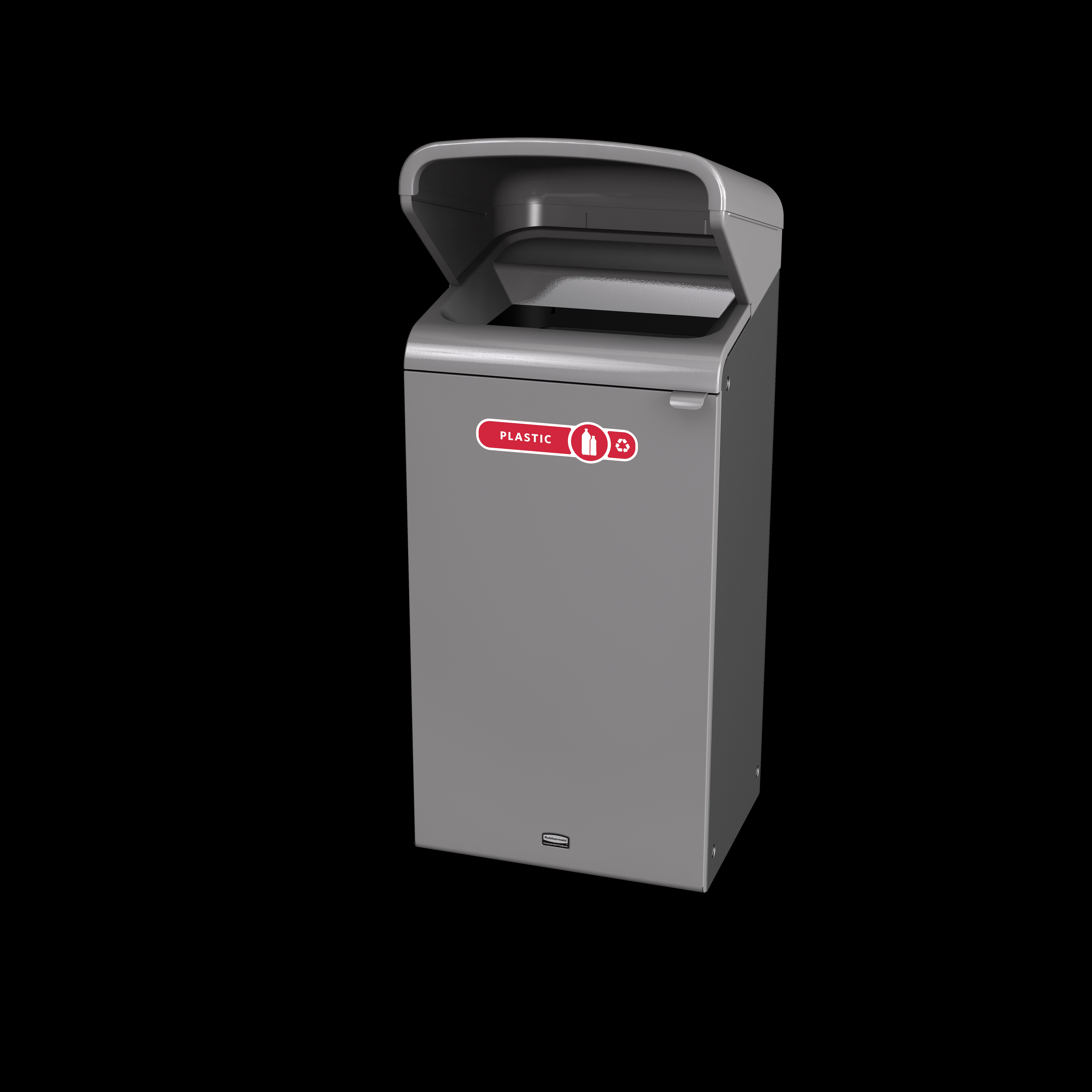 Configure™ with Rain Hood Decorative Waste Containers make it easy to recycle in any environment with recycling labels that visually display each waste stream. The rain hood offers added protection again outdoor elements, rain or shine.