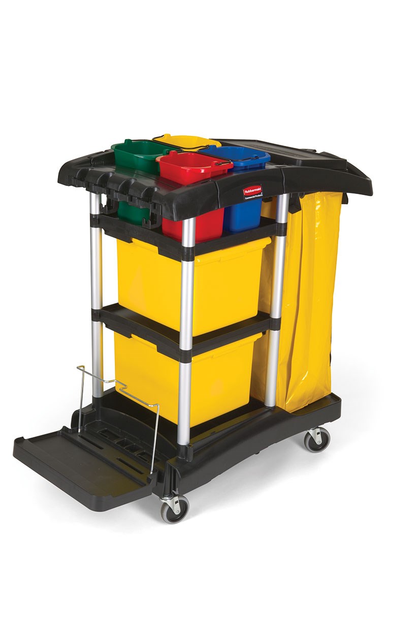 The 5-Quart Pail for Cleaning Carts provides a quick and easy way to clean in tight places.