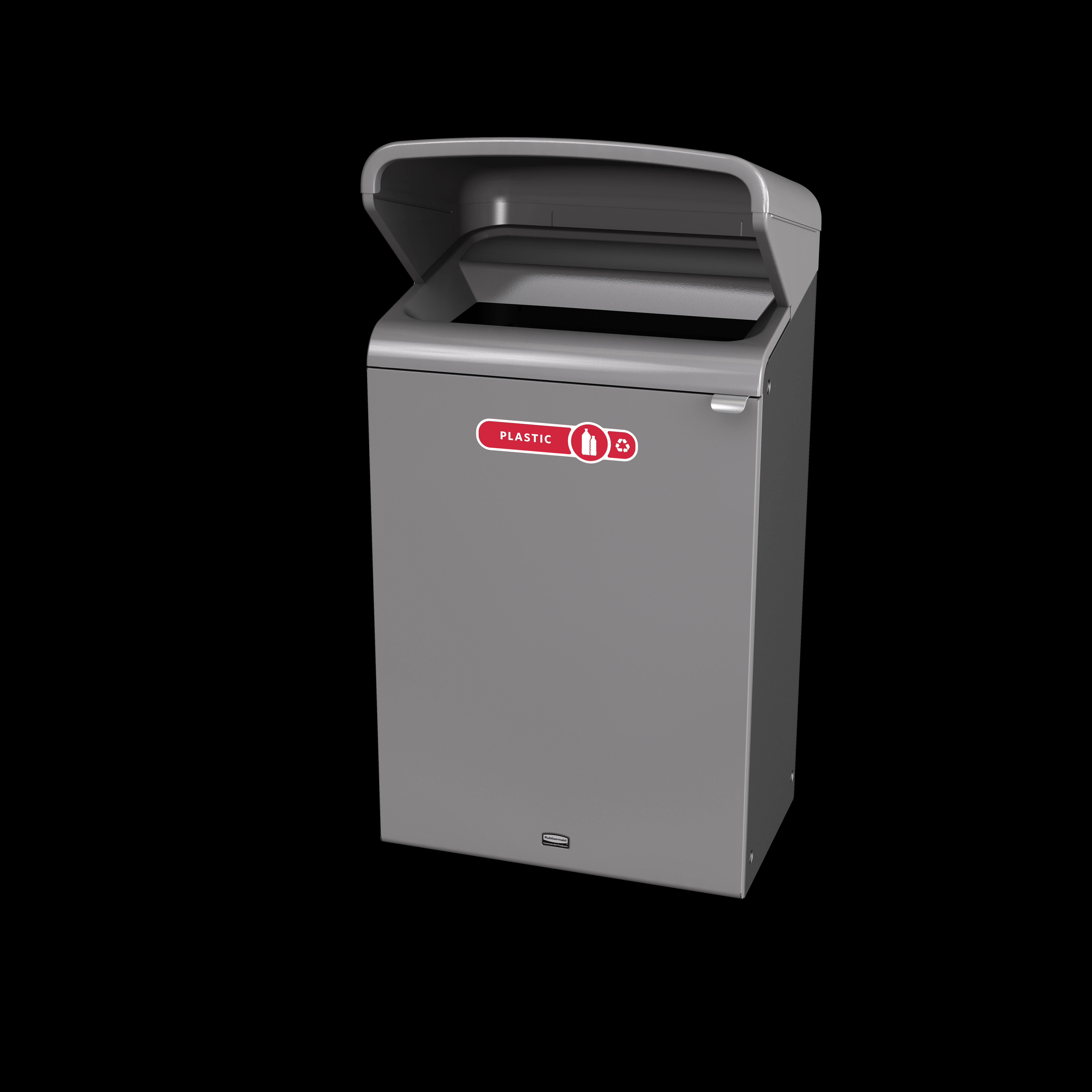 Configure™ with Rain Hood Decorative Waste Containers make it easy to recycle in any environment with recycling labels that visually display each waste stream. The rain hood offers added protection again outdoor elements, rain or shine.
