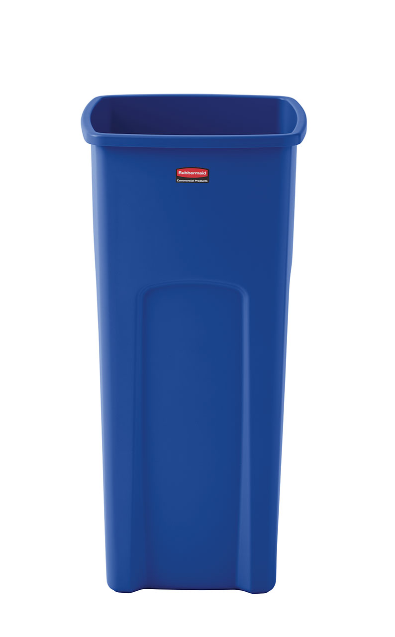 Die 4-eckigen Untouchable®-Behälter von Rubbermaid Commercial sind platzsparend und wirtschaftlich.