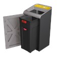 The Configure™ Decorative Waste Containers provide a recycling solution with sleek, smooth surfaces and contoured edges. This recycling system has a modern appearance that will fit seamlessly into any indoor or outdoor commercial environment. Please note: this SKU is a Configure™ 1-Stream 23 Gallon container with a "Plastic" label.