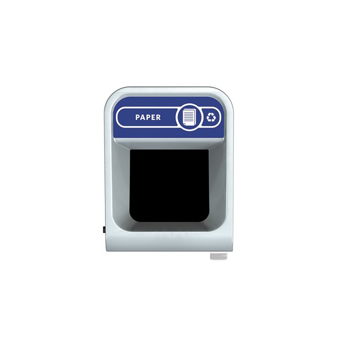 The Configure™ Decorative Waste Containers provide a recycling solution with sleek, smooth surfaces and contoured edges. This recycling system has a modern appearance that will fit seamlessly into any indoor or outdoor commercial environment. Please note: this SKU is a Configure™ 1-Stream 45 Gallon container with a "Paper" label.