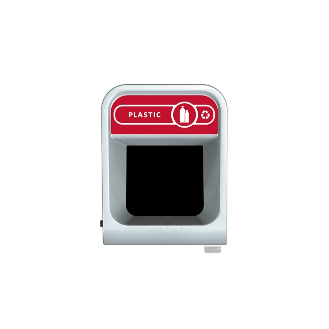The Configure™ Decorative Waste Containers provide a recycling solution with sleek, smooth surfaces and contoured edges. This recycling system has a modern appearance that will fit seamlessly into any indoor or outdoor commercial environment. Please note: this SKU is a Configure™ 1-Stream 23 Gallon container with a "Plastic" label.