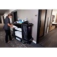 The Executive Full-Size Housekeeping Cart is a complete system solution for housekeeping with optional double bag collection and adjustable shelves.
