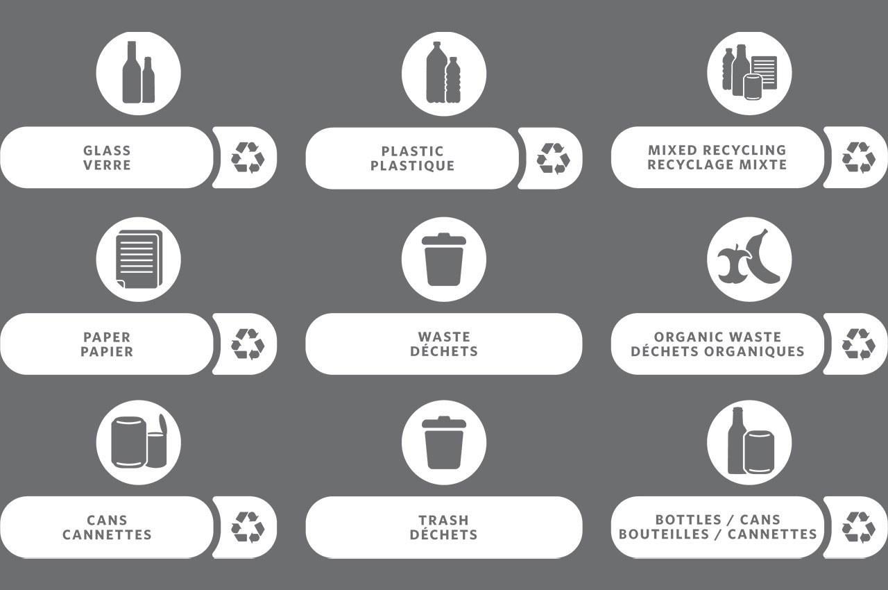 An adaptable recycling solution offers a front-of-house look with back-of-house functionality. Easily customize your station by choosing the applicable labels from the waste stream label kit.