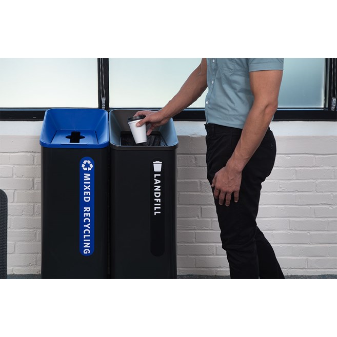 Sustain Containers are a decorative and adaptable recycling solution made to improve your facility's sustainability compliance.