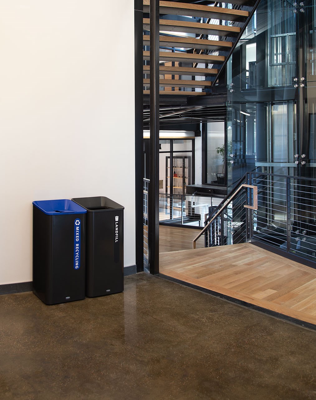 Sustain Containers are a decorative and adaptable recycling solution made to improve your facility's sustainability compliance.