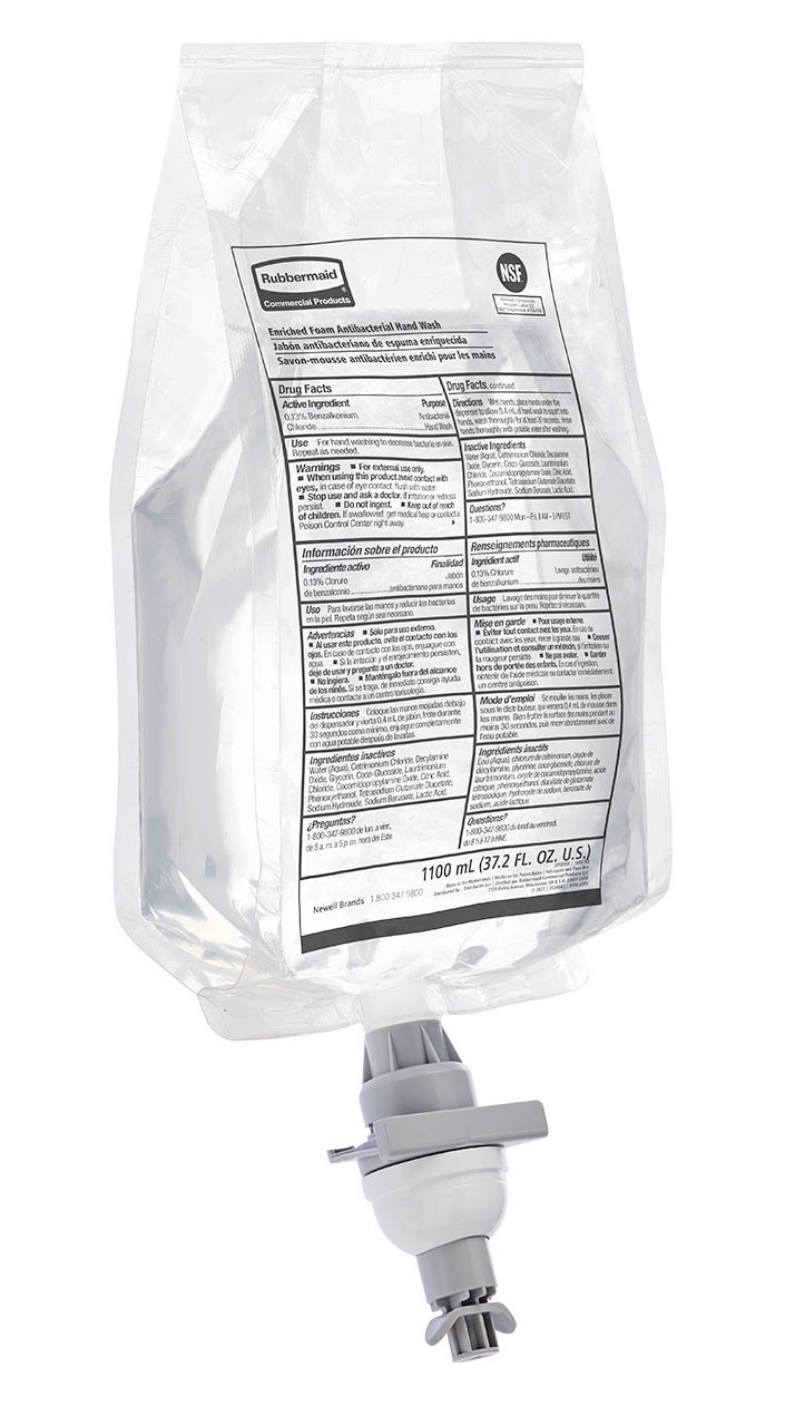 The Enriched Foam Antibacterial Hand Soap refill is for use in the AutoFoam and AutoFoam with LumeCel™ Technology Dispensers. The foam hand soap dispenses in a light, airy consistency that lathers quickly for an easy hand wash that kills up to 99.99% of germs.