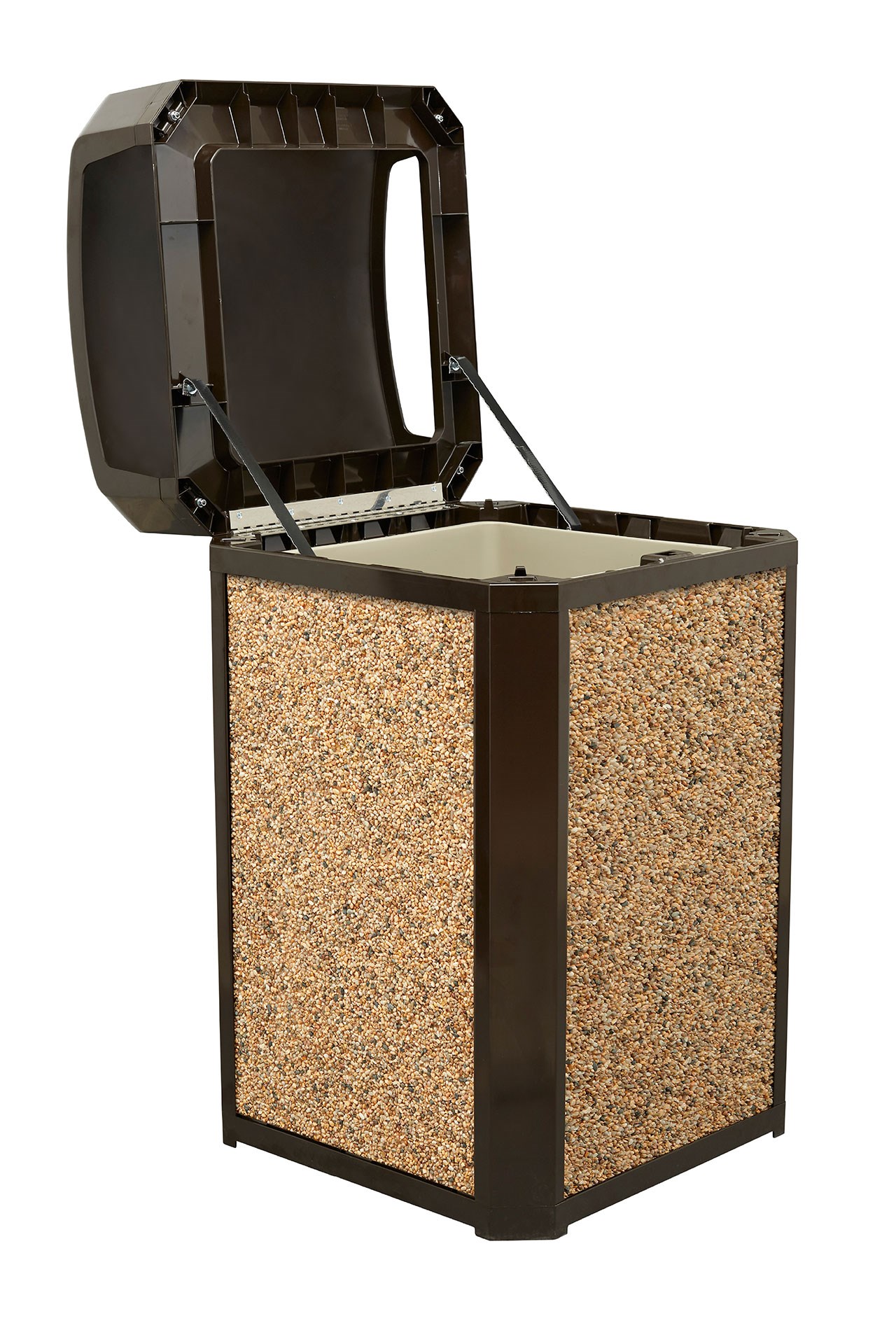 Pair the River Rock decorative stone panels with 50 Gal Landmark Series® Classic Container (sold separately) to add final touch creating an attractive receptacle.