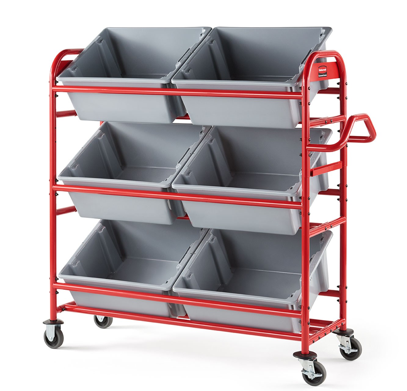 Tote Picking Cart with Angled Shelves